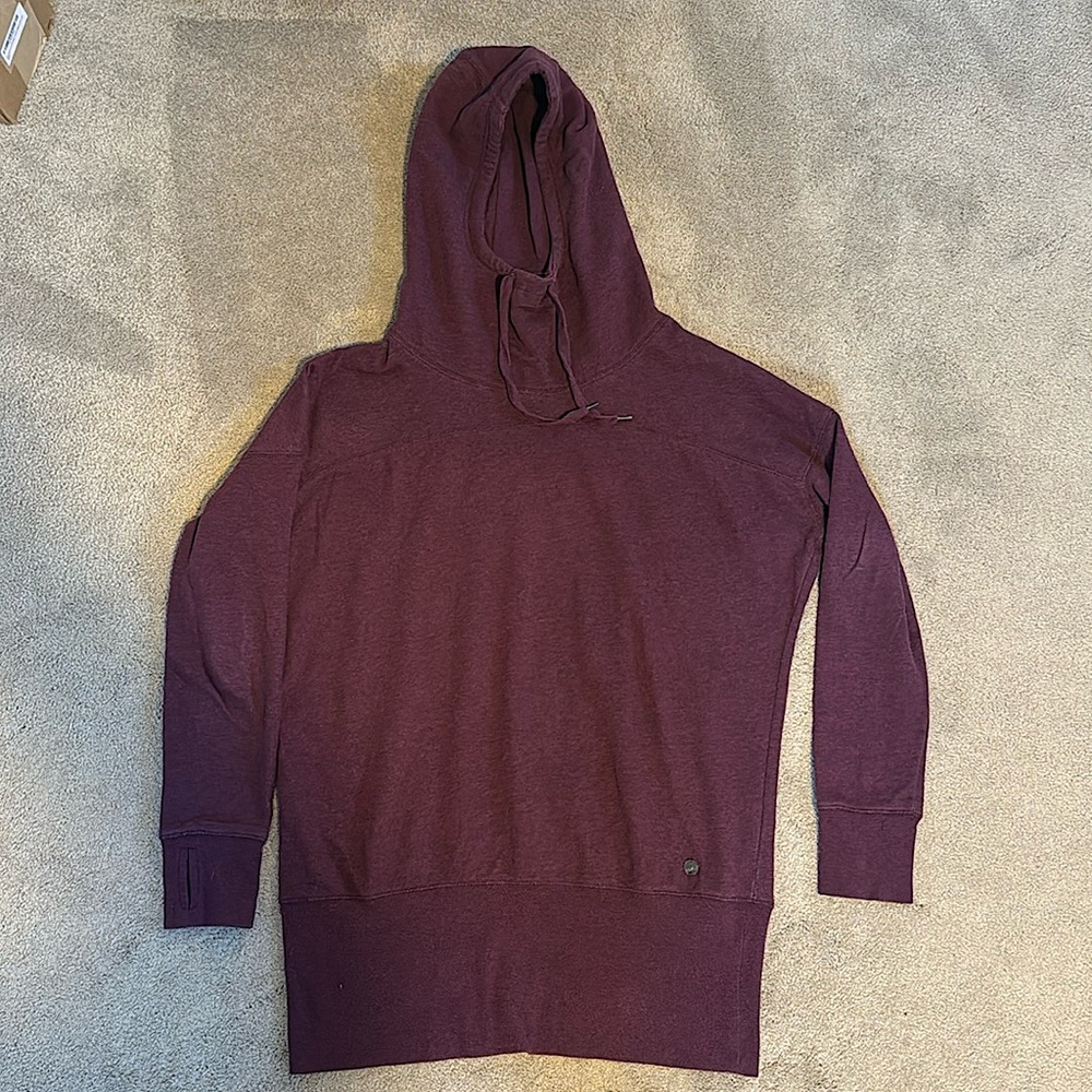 Burgundy High Neck Hoodie